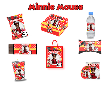 Minnie-Inspired Editable Template Bundle