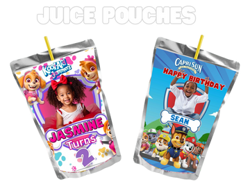 Custom Juice Pouches - Personalized Party Favors
